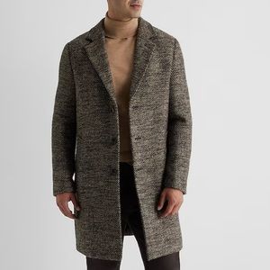 Men’s Express herringbone topcoat
